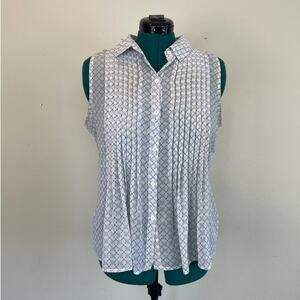 Cotton On Blue Sleeveless Print Blouse